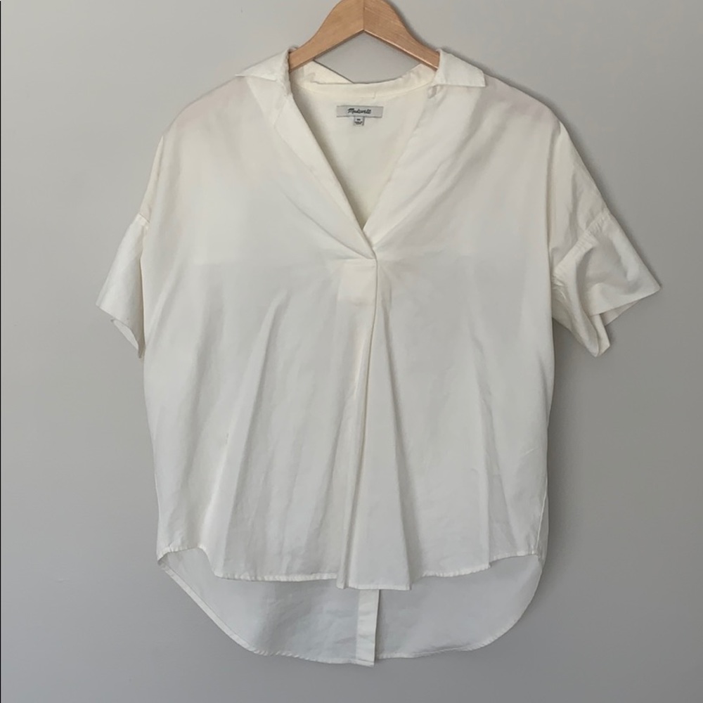 White Madewell short sleeve blouse